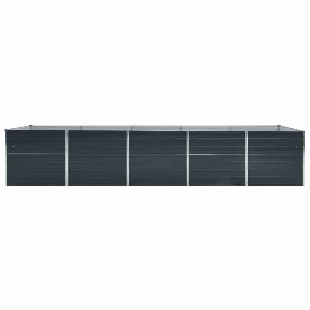 Vidaxl Großes Hochbeet 400x80x45 cm - Verzinkter Stahl Anthrazit - bis zu 34% Rabatt