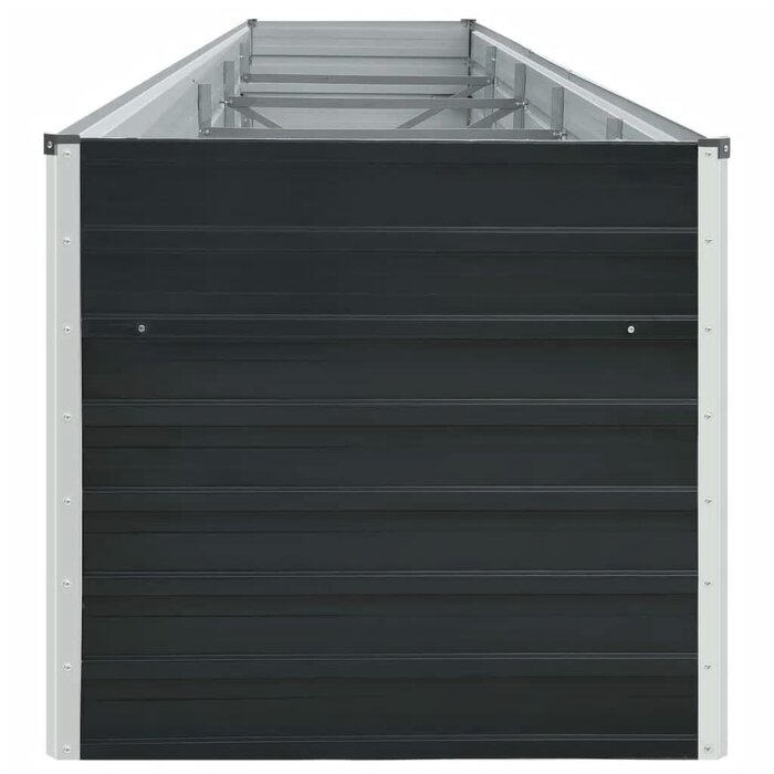Vidaxl Großes Hochbeet 400x80x45 cm - Verzinkter Stahl Anthrazit - bis zu 34% Rabatt