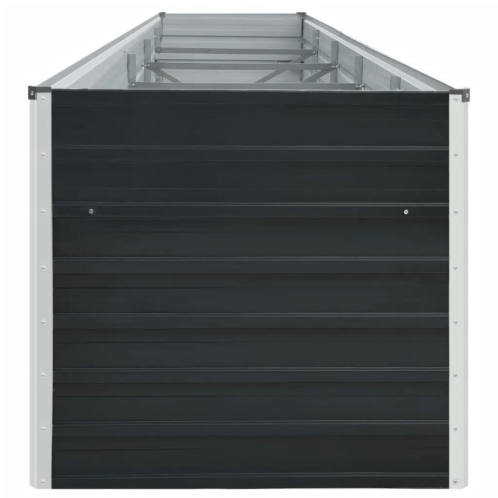 Vidaxl Großes Hochbeet 400x80x45 cm - Verzinkter Stahl Anthrazit - bis zu 34% Rabatt