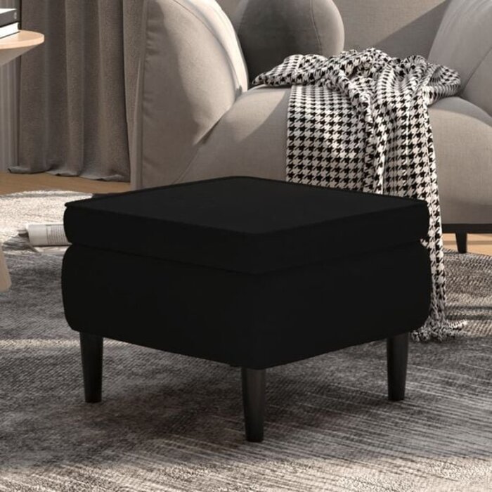 Vidaxl Eleganter Samt-Hocker, Schwarz - bis zu 34% sparen