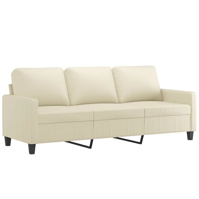 Vidaxl 3-Sitzer Sofa 180 cm Kunstleder Creme - Jetzt bis zu 33% Rabatt sichern