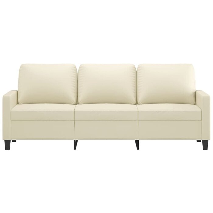 Vidaxl 3-Sitzer Sofa 180 cm Kunstleder Creme - Jetzt bis zu 33% Rabatt sichern