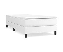 Vidaxl Weißes Kunstleder Bettgestell 90x190 cm - 57% Rabatt
