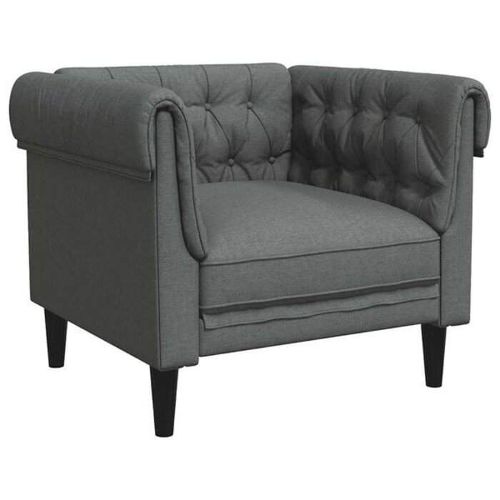 Vidaxl Chesterfield-Sessel Dunkelgrau - Jetzt bis zu 35% günstiger