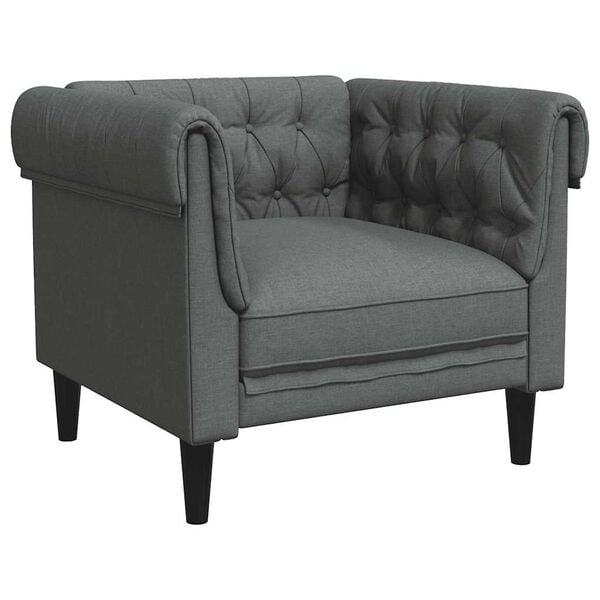 Vidaxl Chesterfield-Sessel Dunkelgrau - Jetzt bis zu 35% günstiger