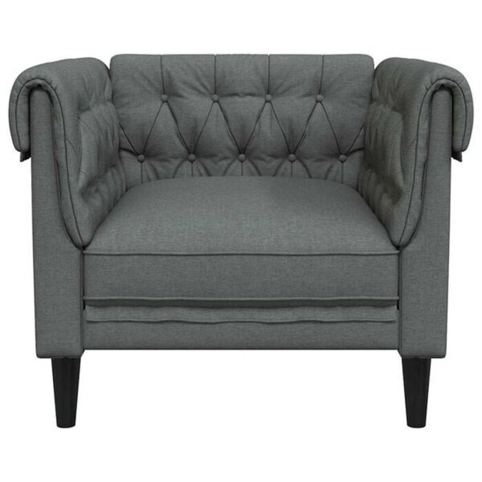 Vidaxl Chesterfield-Sessel Dunkelgrau - Jetzt bis zu 35% günstiger