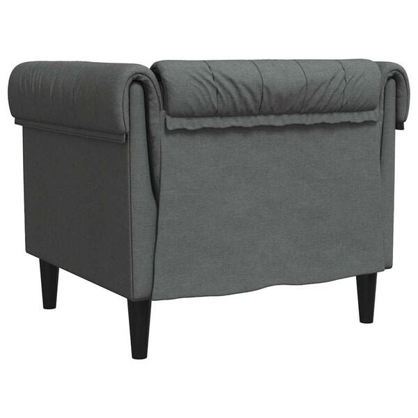 Vidaxl Chesterfield-Sessel Dunkelgrau - Jetzt bis zu 35% günstiger