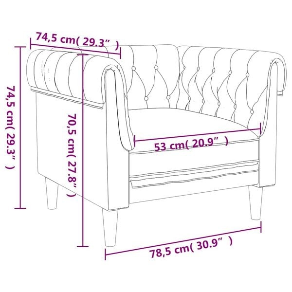 Vidaxl Chesterfield-Sessel Dunkelgrau - Jetzt bis zu 35% günstiger