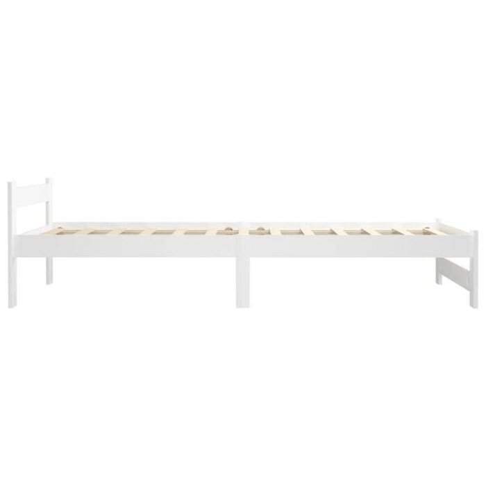 Vidaxl Bettgestell aus massivem Kiefernholz 100x200 cm - Weiß - bis zu 34% sparen