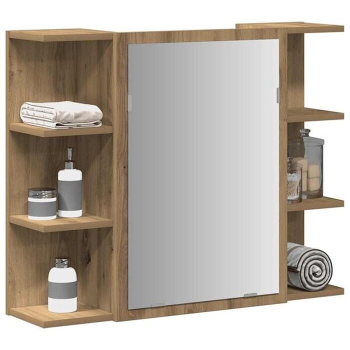 Vidaxl Badspiegelschrank 80x64 cm in Artisan-Eiche - Jetzt bis zu 34% sparen!