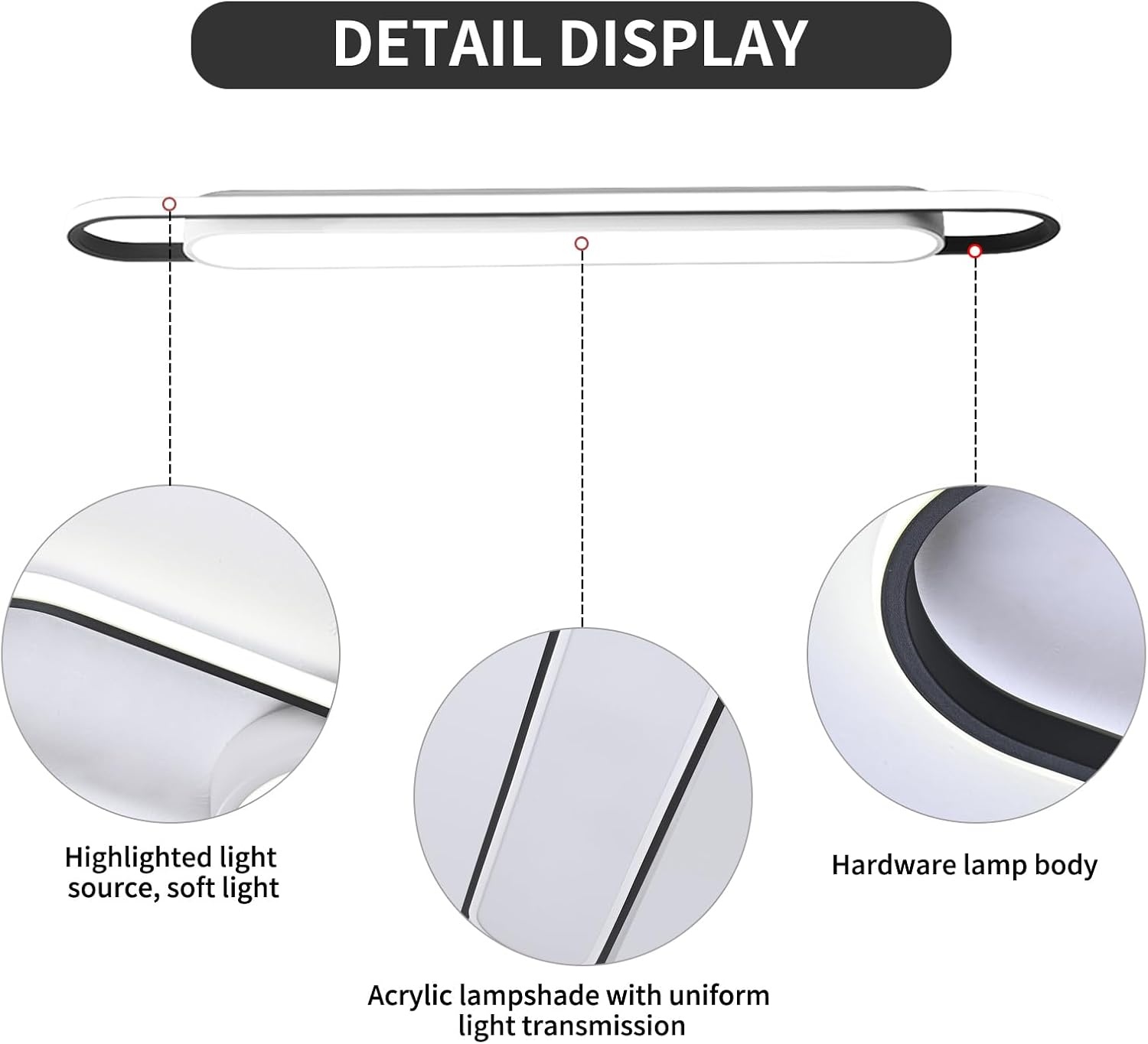 Moderne LED-Deckenleuchte 122cm, 6000K - jetzt bis zu 34% günstiger