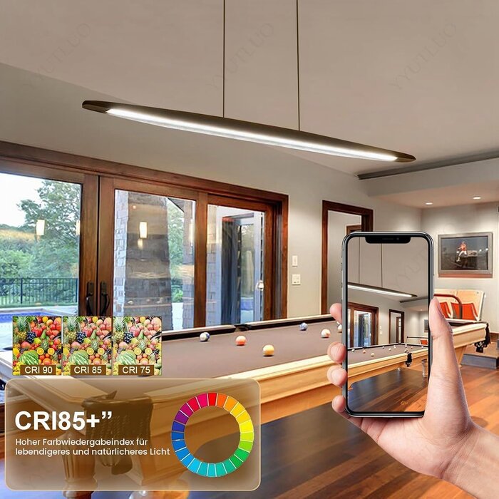 LED-Holz-Hängeleuchte 130 cm dimmbar - bis zu 34% Rabatt sparen