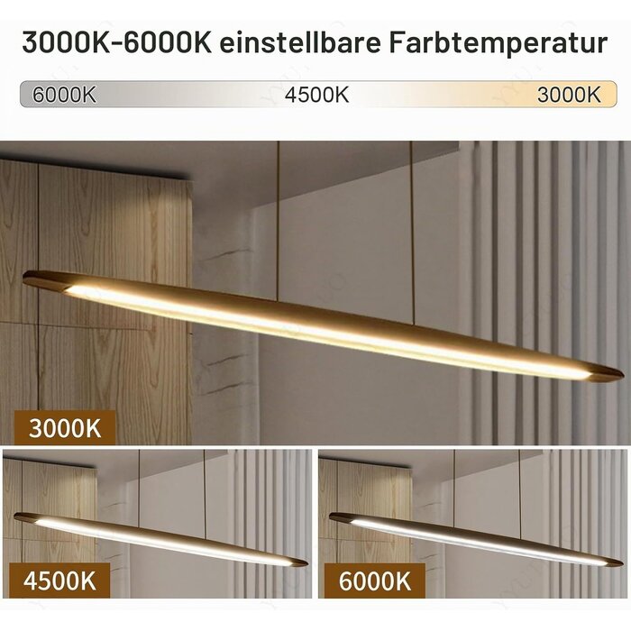 LED-Holz-Hängeleuchte 130 cm dimmbar - bis zu 34% Rabatt sparen