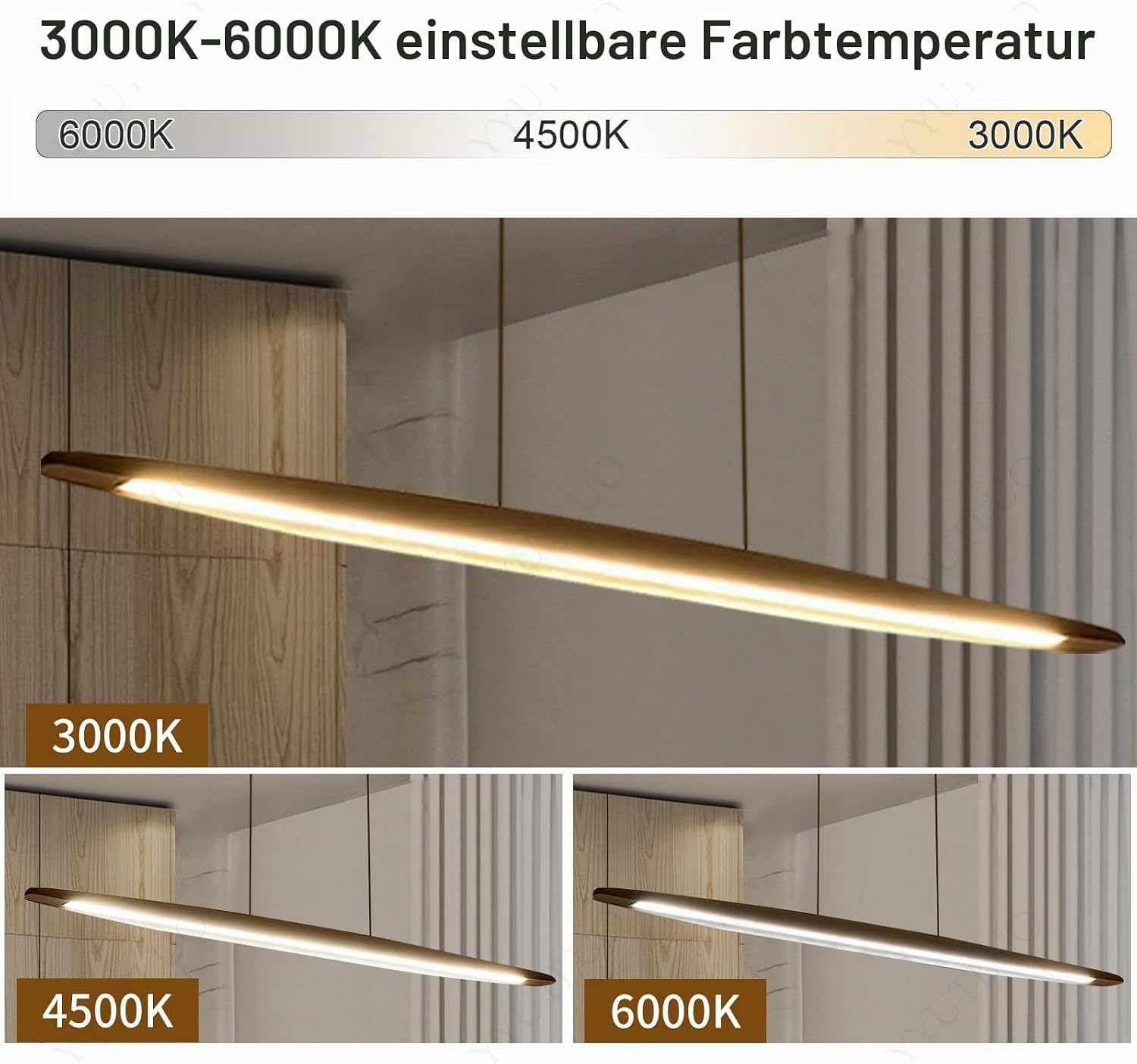 LED-Holz-Hängeleuchte 130 cm dimmbar - bis zu 34% Rabatt sparen