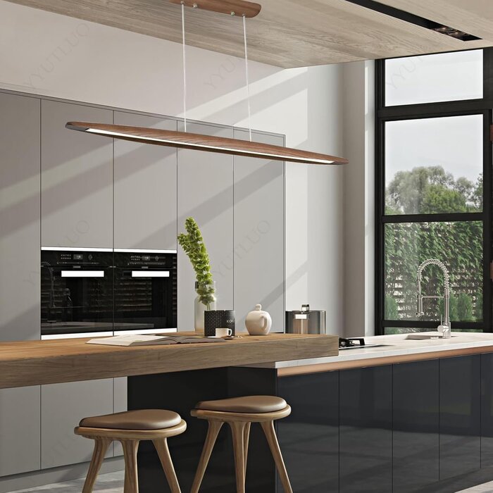 LED-Holz-Hängeleuchte 130 cm dimmbar - bis zu 34% Rabatt sparen