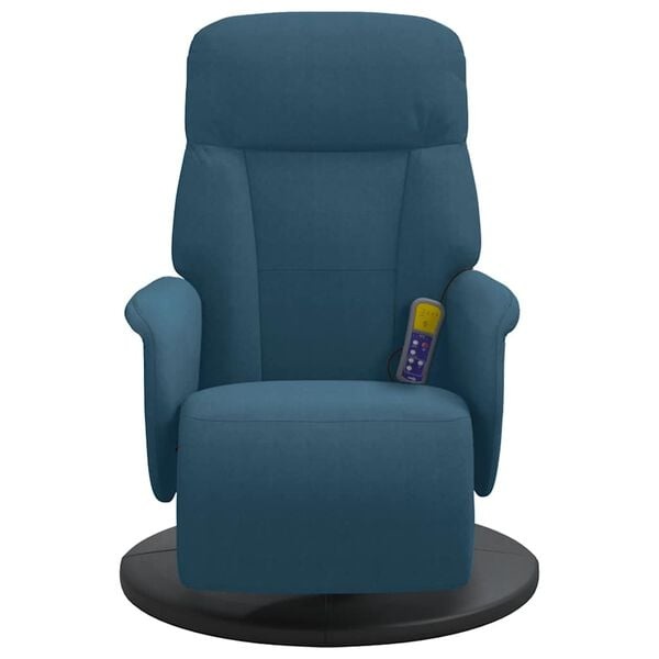 Vidaxl Luxus Massagesessel mit Fußstütze - Samt Blau - bis zu 35% Rabatt