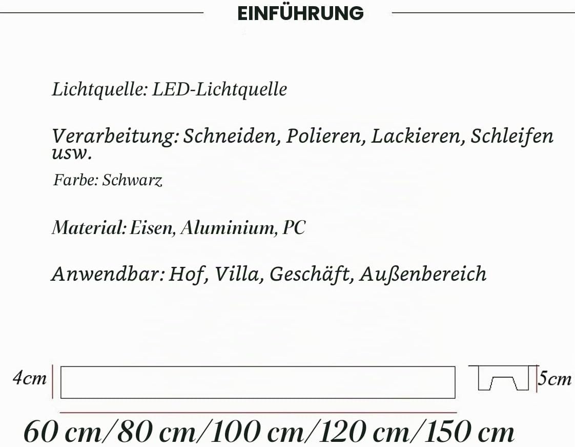 Moderne LED Wandleuchte 150cm IP65 Anthrazit - Bis zu 34% günstiger