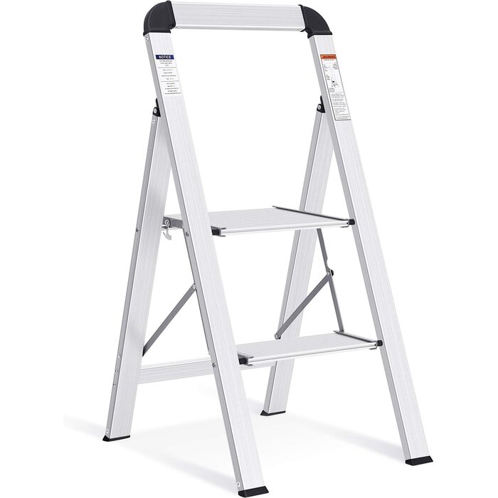 Klappleiter mit 3 Stufen, 150 kg Traglast, Aluminium - bis zu 34% Rabatt