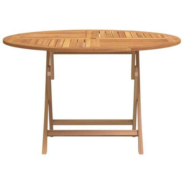 Vidaxl Klappbarer Gartentisch aus Teakholz Ø 110 cm - Outlet mit bis zu 35% Rabatt
