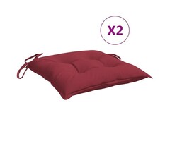 Vidaxl Palettenkissen 2er Set 50x50x7 cm Weinrot - 50% Rabatt