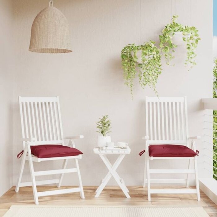 Vidaxl 2er Set Palettenkissen 50x50x7 cm Weinrot - bis zu 32% günstiger