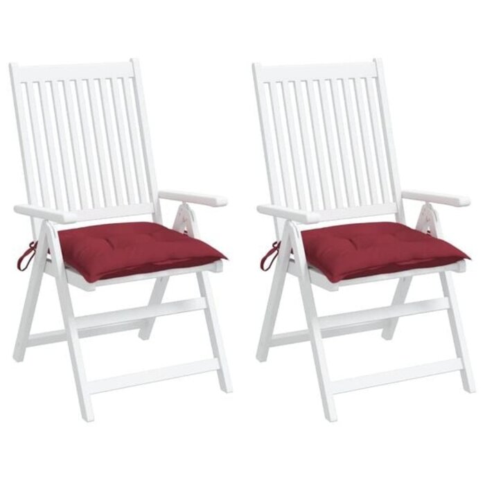 Vidaxl 2er Set Palettenkissen 50x50x7 cm Weinrot - bis zu 32% günstiger