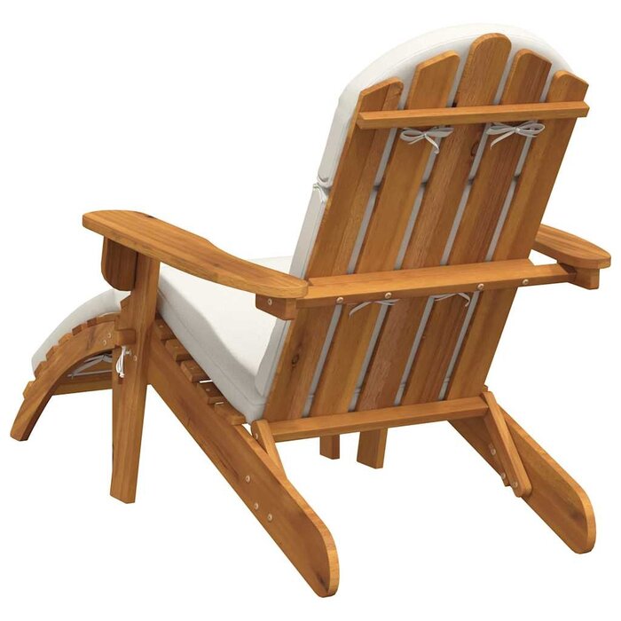 Vidaxl Adirondack Gartenstuhl mit Fußstütze & Kissen - Massivholz, bis zu 35% sparen