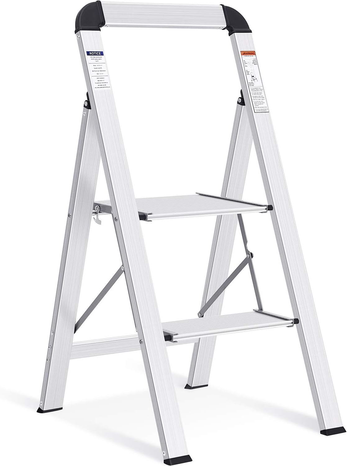 Aluminium Klappleiter 3 Stufen bis 150 kg - Platzsparend & Sicher - bis zu 34%