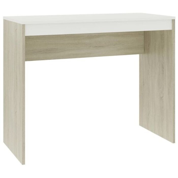 Vidaxl Moderner Schreibtisch Weiß/Sonoma-Eiche 90x40cm - bis zu 34% sparen
