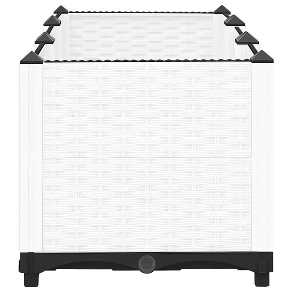 Vidaxl Hochbeet 120x40x38 cm aus Polypropylen - Weiß - jetzt bis zu 33% sparen