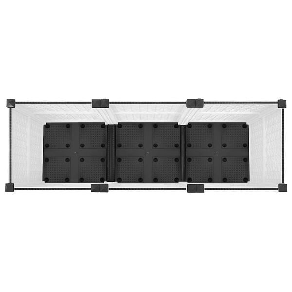 Vidaxl Hochbeet 120x40x38 cm aus Polypropylen - Weiß - jetzt bis zu 33% sparen
