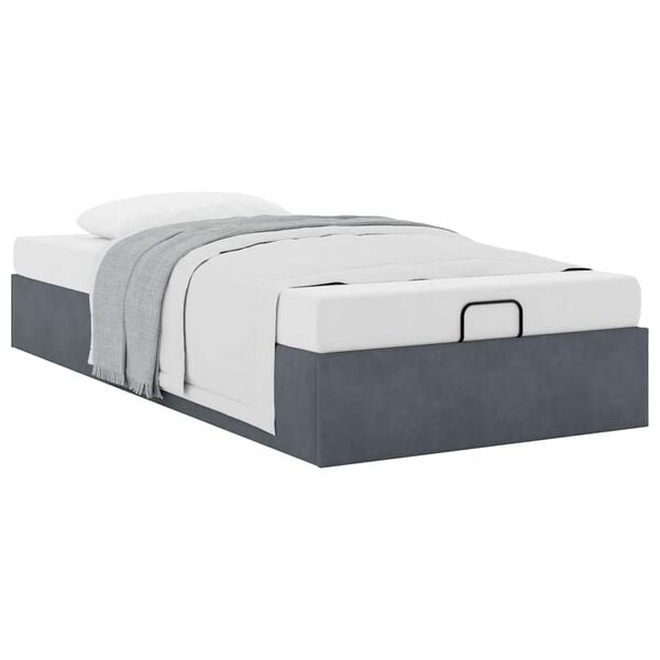Vidaxl Bettgestell 90x200 Samt Dunkelgrau mit Stauraum - bis zu 35% Rabatt