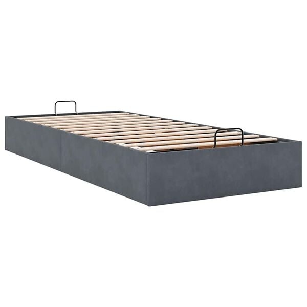 Vidaxl Bettgestell 90x200 Samt Dunkelgrau mit Stauraum - bis zu 35% Rabatt