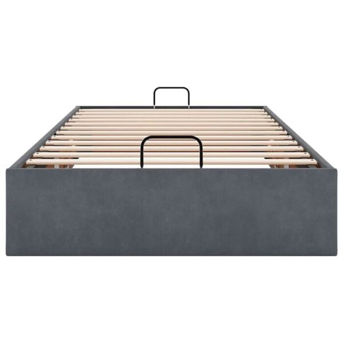 Vidaxl Bettgestell 90x200 Samt Dunkelgrau mit Stauraum - bis zu 35% Rabatt