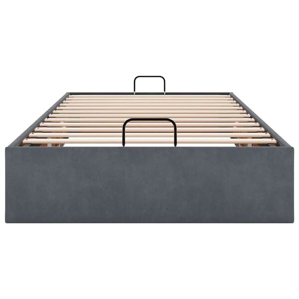 Vidaxl Bettgestell 90x200 Samt Dunkelgrau mit Stauraum - bis zu 35% Rabatt