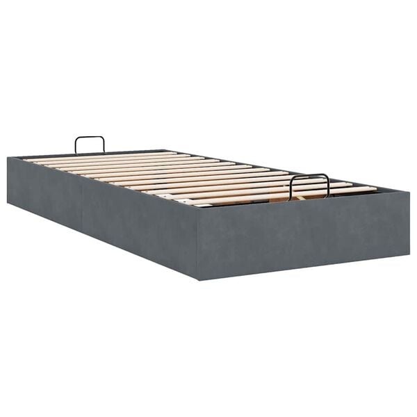 Vidaxl Bettgestell 90x200 Samt Dunkelgrau mit Stauraum - bis zu 35% Rabatt