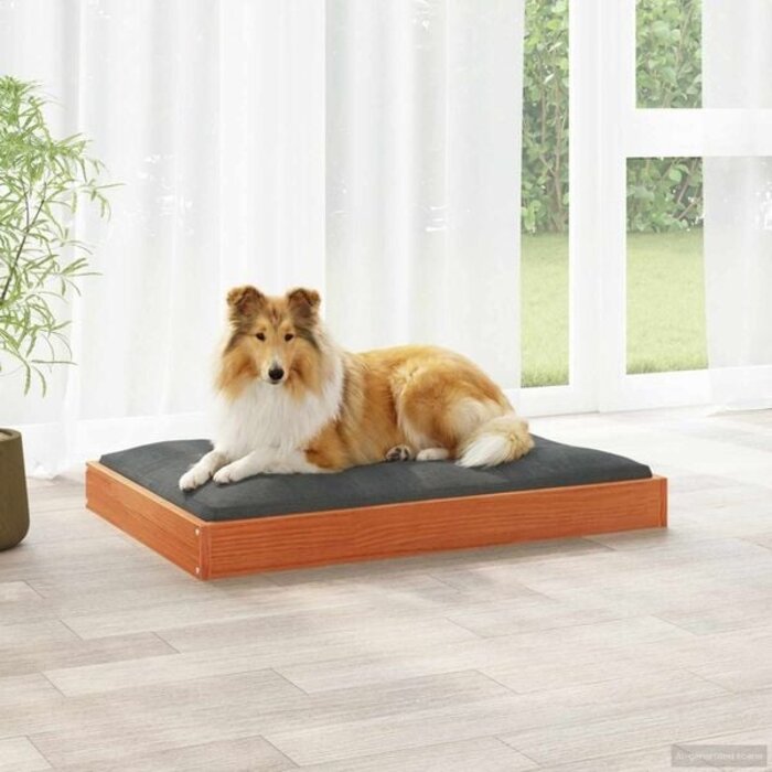 Vidaxl Hundebett aus massivem Fichtenholz 92x64cm - Jetzt bis zu 34% Rabatt sichern