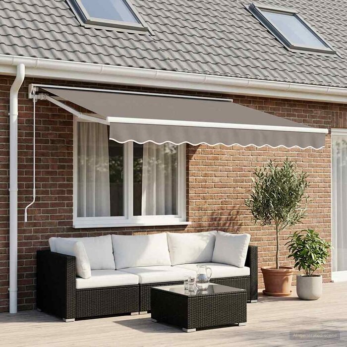 Vidaxl Markisen-Ersatzbespannung 350 x 250 cm Hellgrau - bis zu 34% sparen