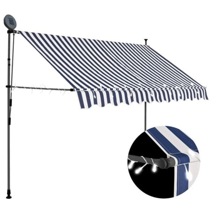 Vidaxl Manuelle Markise mit LED-Solarlicht 250 cm - bis zu 34% Rabatt sparen