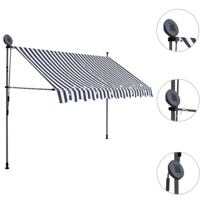 Vidaxl Manuelle Markise mit LED-Solarlicht 250 cm - bis zu 34% Rabatt sparen