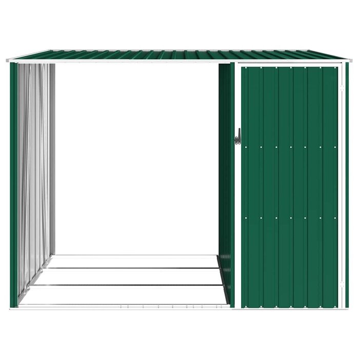 Vidaxl Brennholzunterstand mit Geräteschuppen 245x98x159 cm, Grün - bis zu 35% Rabatt