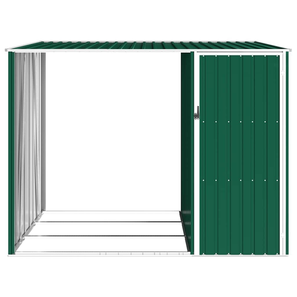 Vidaxl Brennholzunterstand mit Geräteschuppen 245x98x159 cm, Grün - bis zu 35% Rabatt