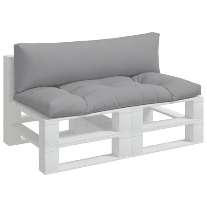 Vidaxl Palettenkissen-Set 2-teilig, Grau, 110x58cm - Jetzt bis zu 33% reduziert