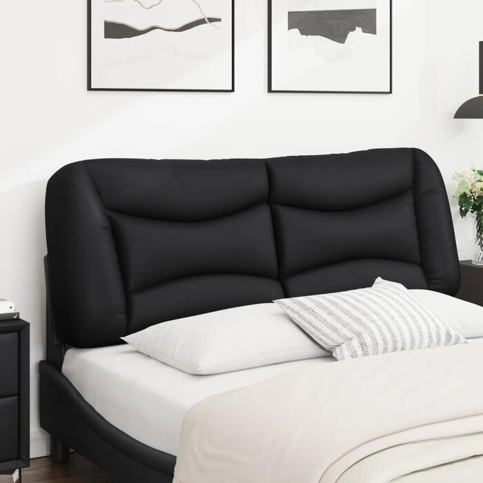 Vidaxl Kopfkissen für Betthaupt Hvar 140 cm, Schwarz - bis zu 34% sparen