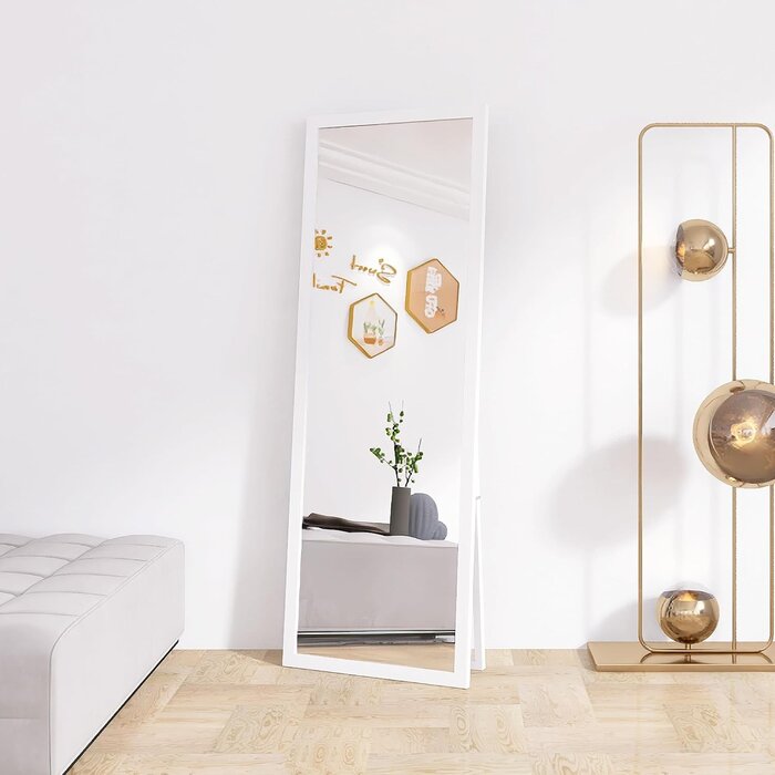 Ganzkörperspiegel 140x50 cm weiß - Klappbar & Vielseitig - bis zu 34% Rabatt