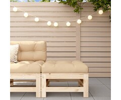 Vidaxl Garten-Fußhocker Kiefernholz inkl. Kissen, 57,5x57,5x30cm - 48% Rabatt