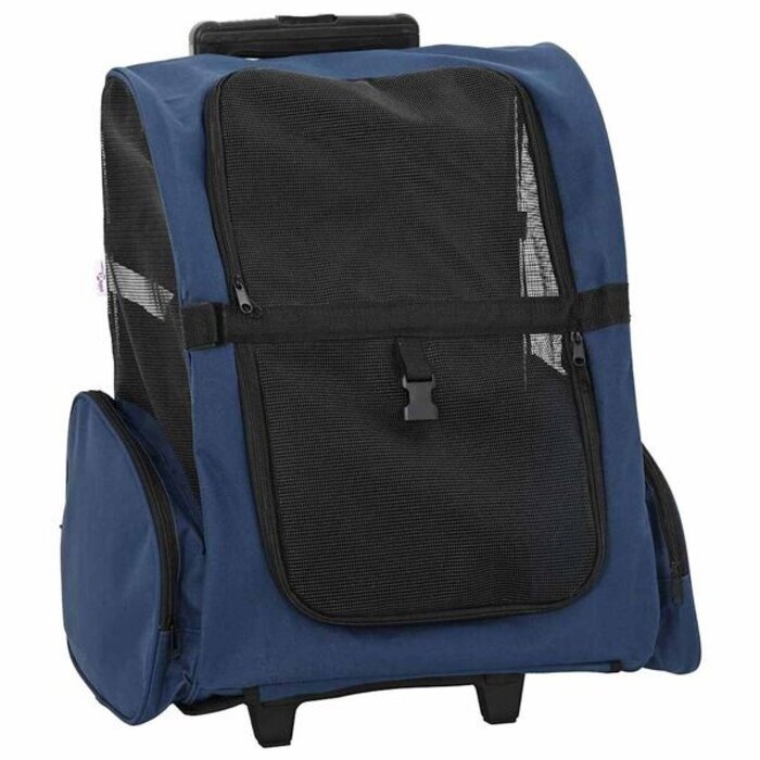 Vidaxl 3-in-1 Haustier-Trolley blau - Komfortabler Reisebegleiter bis zu 34% sparen