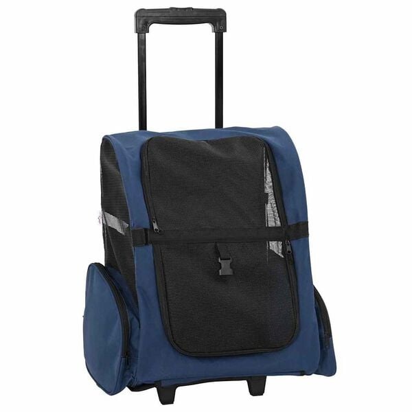 Vidaxl 3-in-1 Haustier-Trolley blau - Komfortabler Reisebegleiter bis zu 34% sparen
