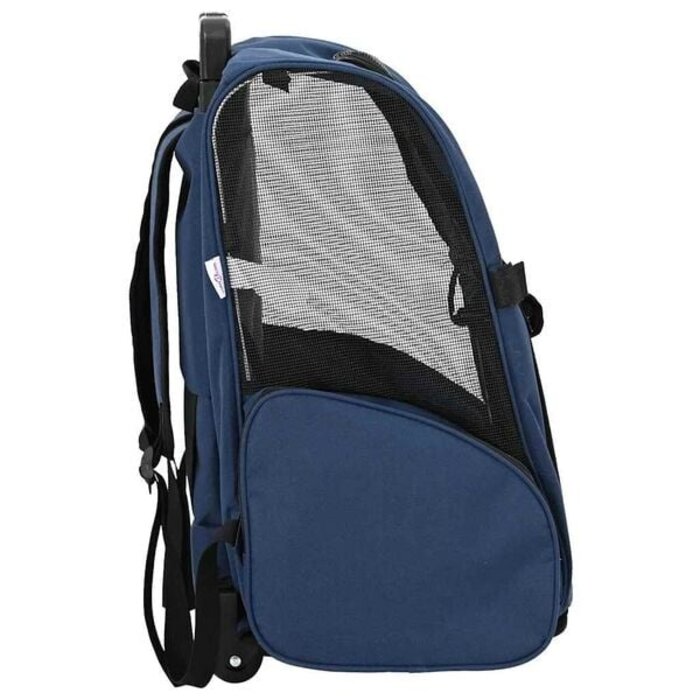 Vidaxl 3-in-1 Haustier-Trolley blau - Komfortabler Reisebegleiter bis zu 34% sparen