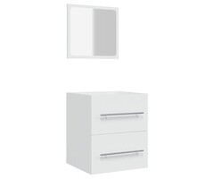 Vidaxl Badschrank mit Spiegel, 41 x 38,5 x 48 cm, Weiß - 55% Rabatt